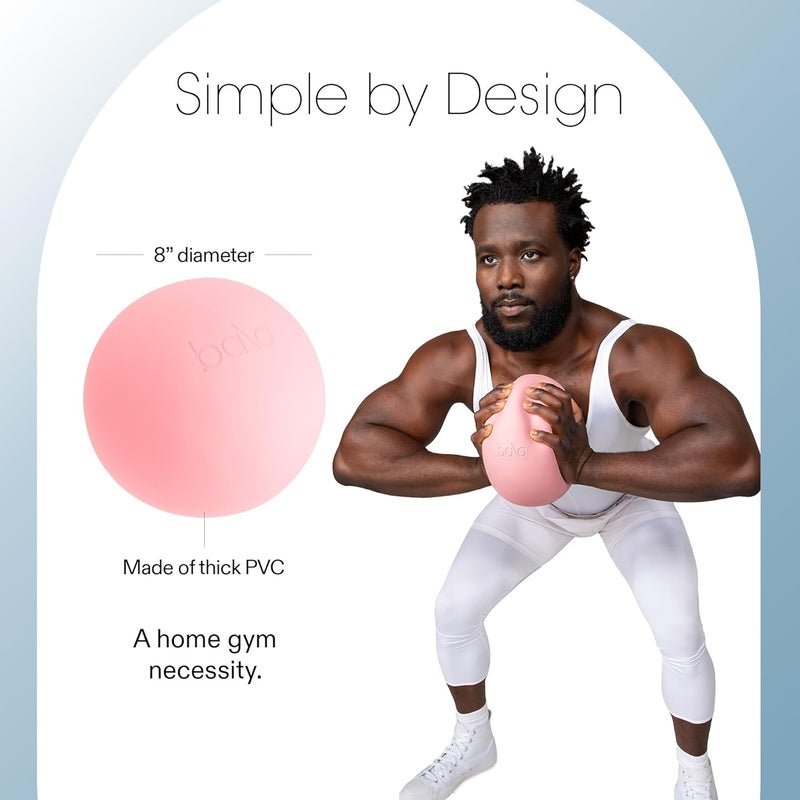 Bala كرة تمرين غير مثقلة - كرة يوجا 8" لبار، التمدد، القوة وتدريب العضلات الأساسية - كرة بيلاتس صغيرة لتمارين اللياقة البدنية مع مضخة صغيرة لصالة الألعاب الرياضية المنزلية وروتين اللياقة البدنية - 100% PVC - Image 4